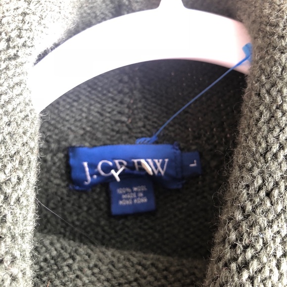 J.Crew green wool turtleneck sweater - Picture 7 of 7